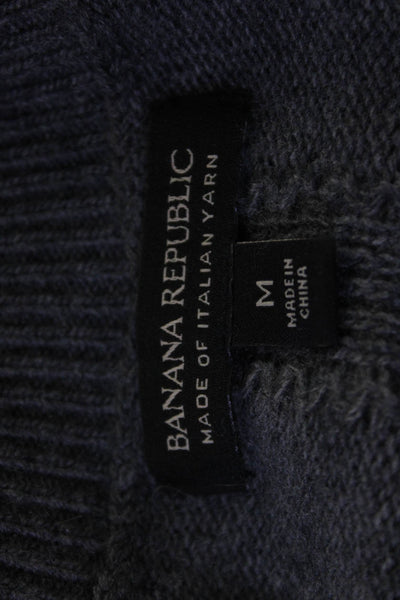 Banana Republic Women Dark Gray Merino Cashmere Crewneck Pullover Size M