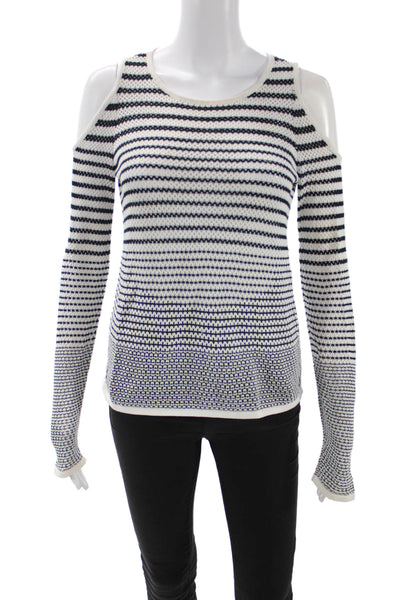 Rag & Bone Jean Women Pullover Sweater Black Striped Cotton Long Sleeve Size S