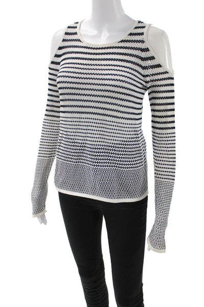 Rag & Bone Jean Women Pullover Sweater Black Striped Cotton Long Sleeve Size S