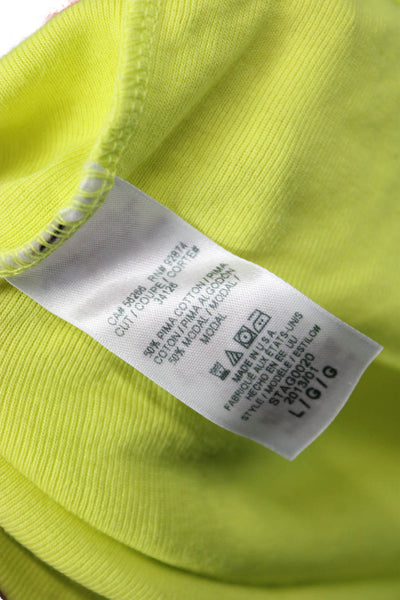 Splendid Women Yellow Basic Sleeveless Tank Round Neck Size L