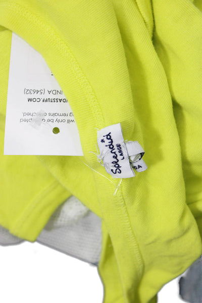 Splendid Women Yellow Basic Sleeveless Tank Round Neck Size L