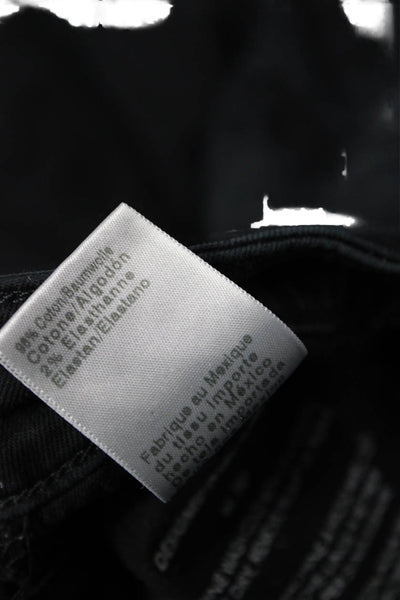 AG Adriano Goldschmied Womens High Rise Ankle Cropped Jeans Black Size 32