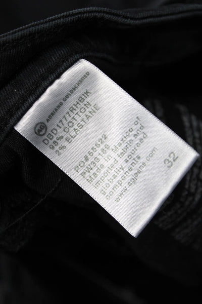 AG Adriano Goldschmied Womens High Rise Ankle Cropped Jeans Black Size 32