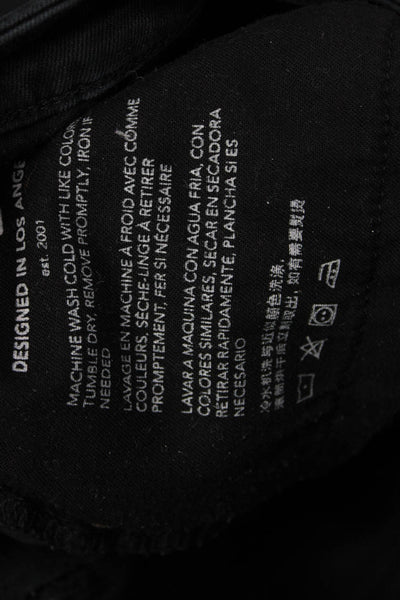 AG Adriano Goldschmied Womens High Rise Ankle Cropped Jeans Black Size 32