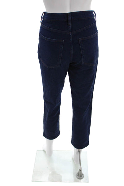 Swet Tailor Womens Cropped Straight Dark Blue Jeans Size 31