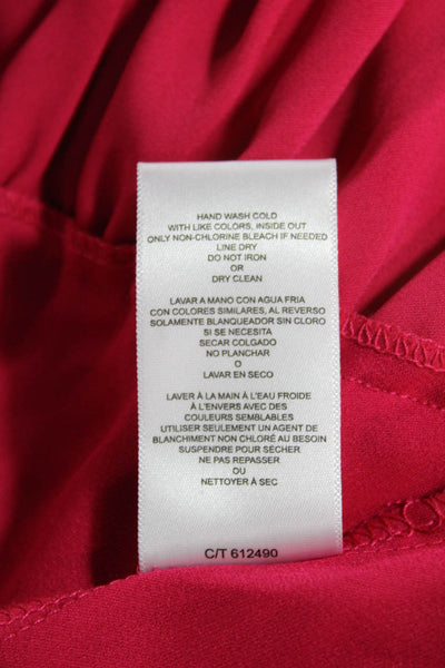Taylor Womens Fit & Flare Shirt Dress Red V Neck Long Sleeve Polyester Size 2