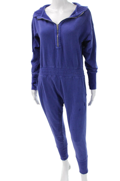 FP Movement Womens Long Sleeve Jumpsuit Blue 100% Cotton Size XS Petite