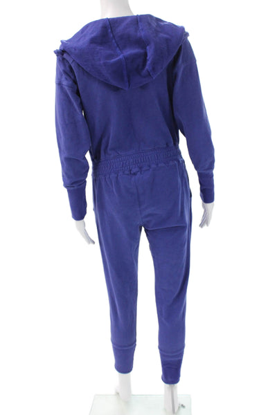 FP Movement Womens Long Sleeve Jumpsuit Blue 100% Cotton Size XS Petite