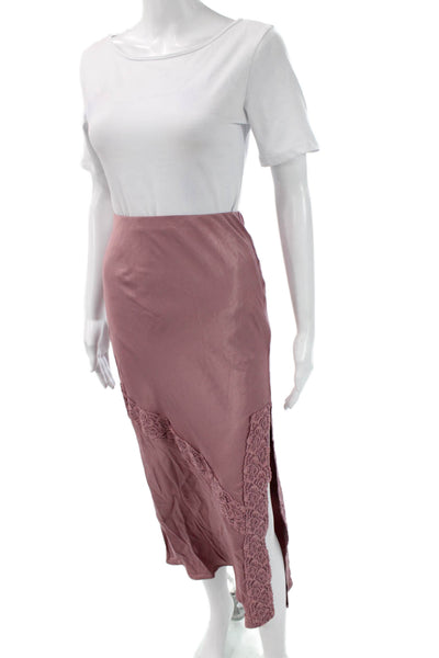Free People Womens Pink Viscose Maxi Pencil Skirt Size XS