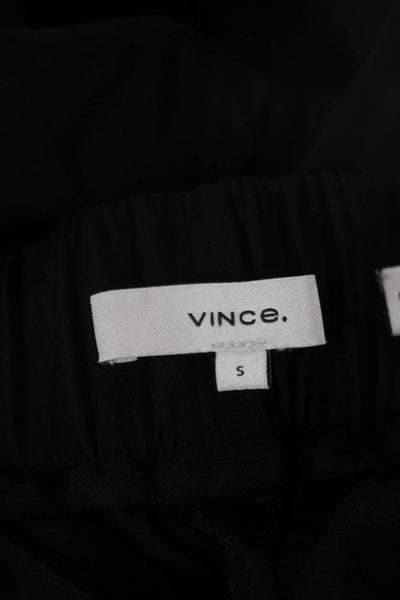 Vince Womens Petite Cropped Dress Pants Black Viscose Stretch Size S