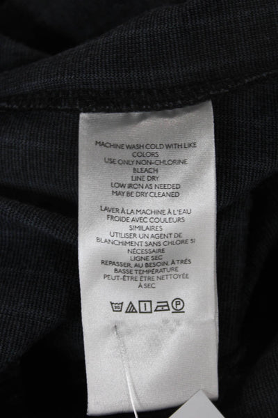 Maeve Anthropologie Women Black Striped Ankle Cropped Dress Pants Size M