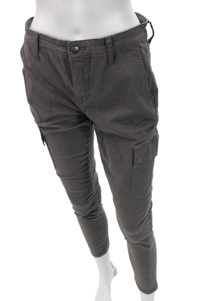 Joes Womens Cargo Ankle Pants Dark Gray 98% Cotton 2% Spandex Size 29
