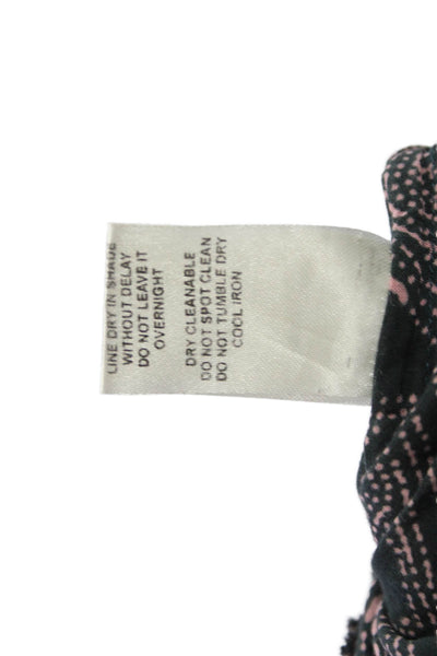 Natalie Martin Womens Peasant Maxi Skirt Black Rayon Geometric Size One Size