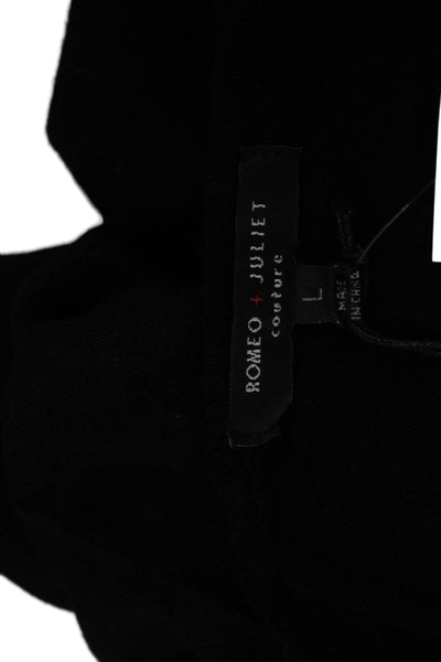 Romeo + Juliet Couture Women Black Long Sleeve Gothic Blouse Rayon Nylon Size L
