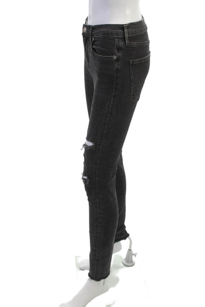 Agolde Women Black Skinny Ankle Jeans Button Fly Size 28