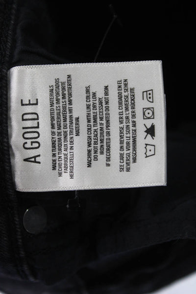 Agolde Women Black Skinny Ankle Jeans Button Fly Size 28