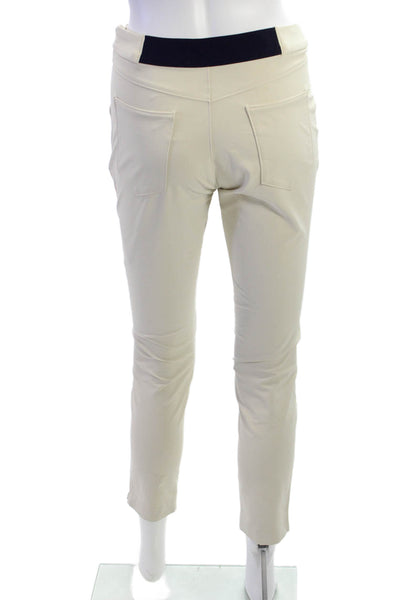 Peter Millar Womens Cropped Ankle Pants Beige Button Size 0