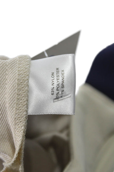 Peter Millar Womens Cropped Ankle Pants Beige Button Size 0