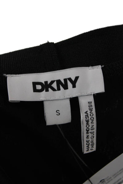 DKNY Womens Black Long Sleeve Crewneck Blouse Polyester Size S