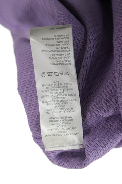 We The Free Women Pullover Sweater Purple Round Neck Long Sleeve Size XS