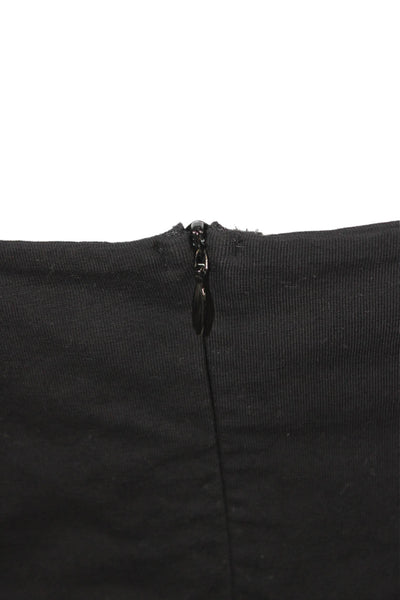 Steve Madden Women Black Square Neck Long Sleeve Blouse Size S