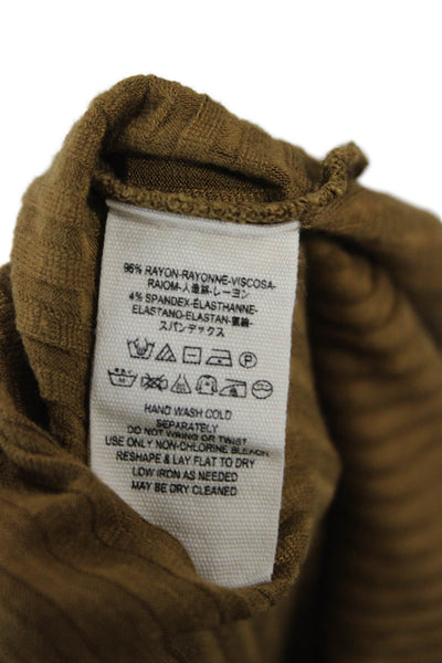 We The Free Womens Tunic Dress Brown Mock Neck Long Sleeve Size S