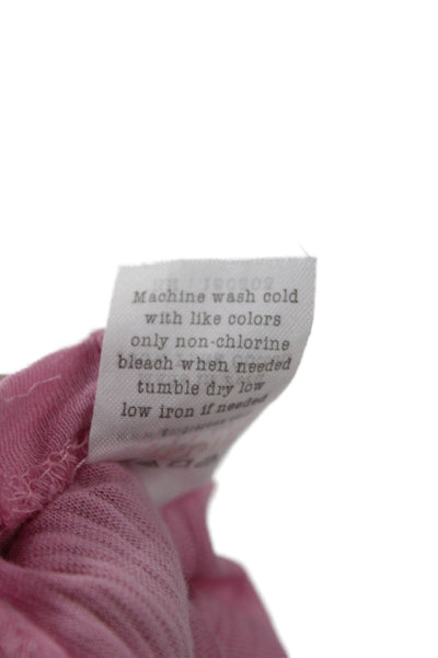 Goldie Womens Pink Ringer Tee Short Sleeve Crew Neck Viscose Size XS