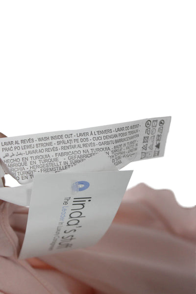 Zara Women Classic Solid Pink Long Sleeve Button Up Blouse Size S