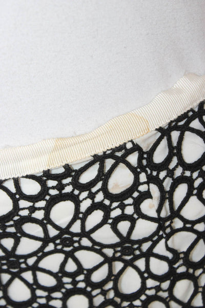 Cynthia Steffe Womens Black Geometric Pencil Mini Skirt Size 4