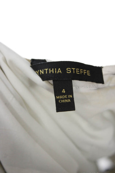 Cynthia Steffe Womens Black Geometric Pencil Mini Skirt Size 4