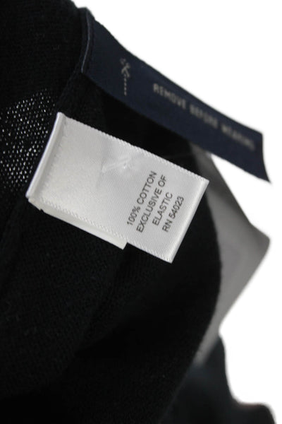 Banana Republic Women Sleeveless Tank Dress Black Cotton Square Neck Size M