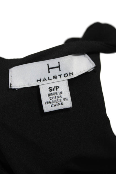 H By Halston Women Sheath Dress Black Sleeveless Crew Neck Knee Length Size S