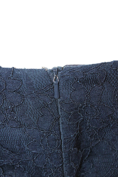 Bill Levkoff Women A-Line Maxi Dress Dark Blue Sleeveless Zip Size 10