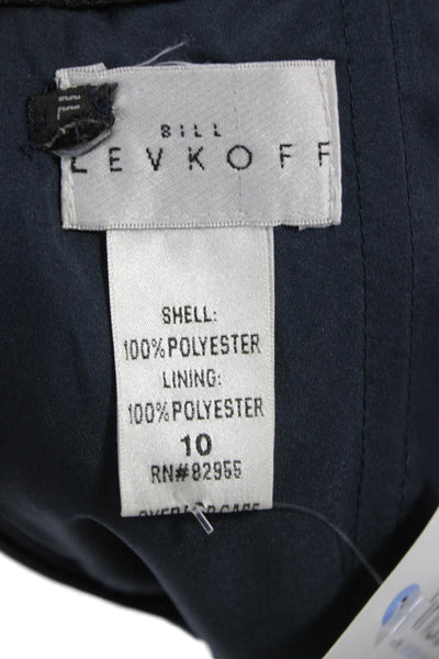 Bill Levkoff Women A-Line Maxi Dress Dark Blue Sleeveless Zip Size 10