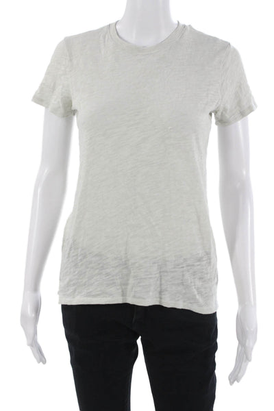 ATM Womens Basic Cotton Solid Crew Neck Short Sleeve T-Shirt Size S