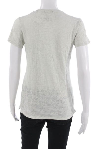 ATM Womens Basic Cotton Solid Crew Neck Short Sleeve T-Shirt Size S