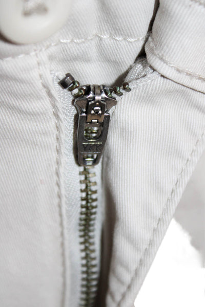 Zara Mens Cargo Cropped Pants Beige Cotton Army Size 31