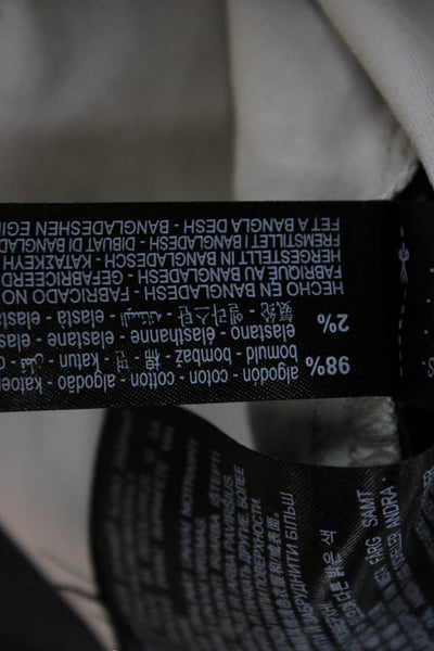 Zara Mens Cargo Cropped Pants Beige Cotton Army Size 31