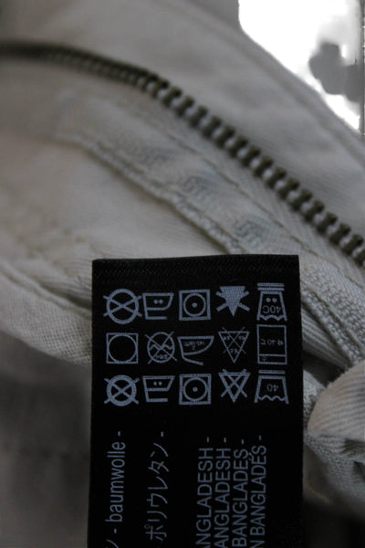 Zara Mens Cargo Cropped Pants Beige Cotton Army Size 31