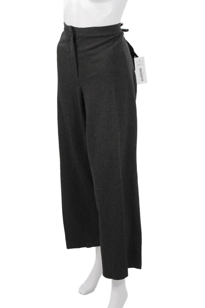 Lafayette 148 New York Womens Cropped Dress Pants Dark Gray Wool Blend Size 18W