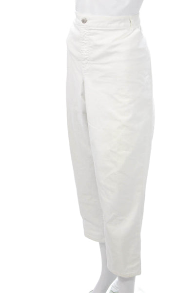 Lafayette 148 New York Women Cropped White Pants Plus Size 20W