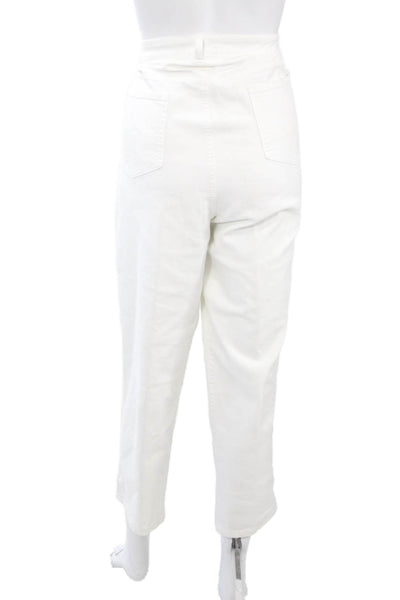 Lafayette 148 New York Women Cropped White Pants Plus Size 20W