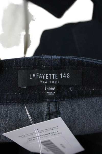 Lafayette 148 New York Women Cropped Black Pants Size 18