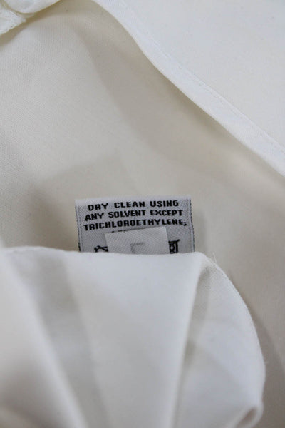 Lafayette 148 New York Women Plus Cropped Dress Pants White Size 18