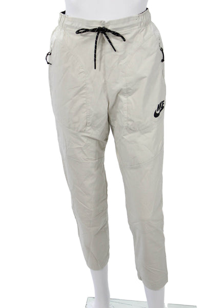 Nike Mens Jogger Pants Beige Polyester Drawstring Size S