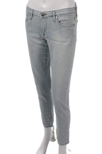 AG Adriano Goldschmied Women Ankle Skinny Gray Jeans Size 28
