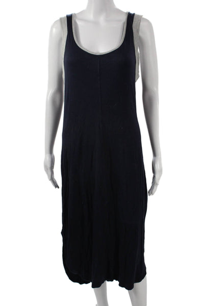 Splendid Women Tank Dress Dark Blue Sleeveless Short Rayon Spandex Size M