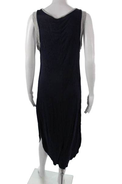 Splendid Women Tank Dress Dark Blue Sleeveless Short Rayon Spandex Size M