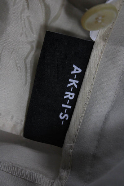 Akris Women Cropped Ankle Dress Pants Beige Size 6