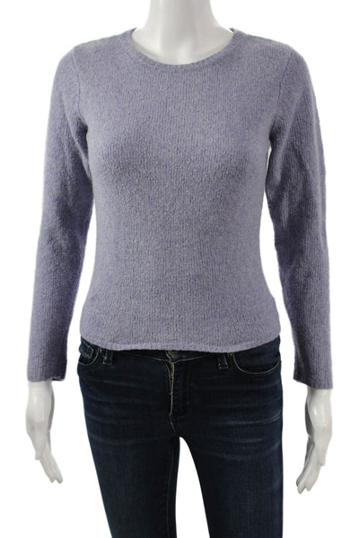 J Crew Women Crewneck Pullover Sweater Purple Cashmere Blend Size S